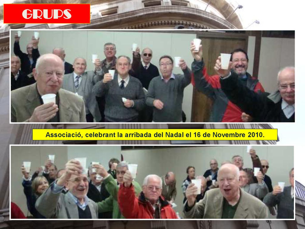 Associació, celebrant la arribada del Nadal el 16 de Novembre 2010.