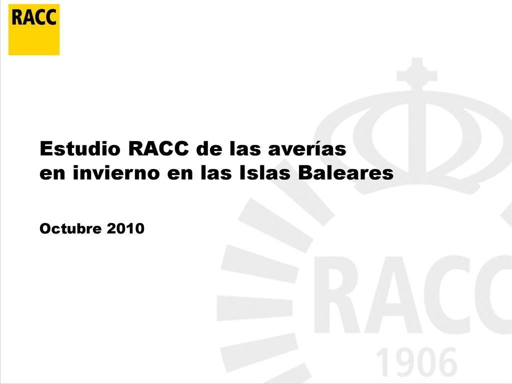 Estudio RACC de las averías en invierno en las Islas Baleares