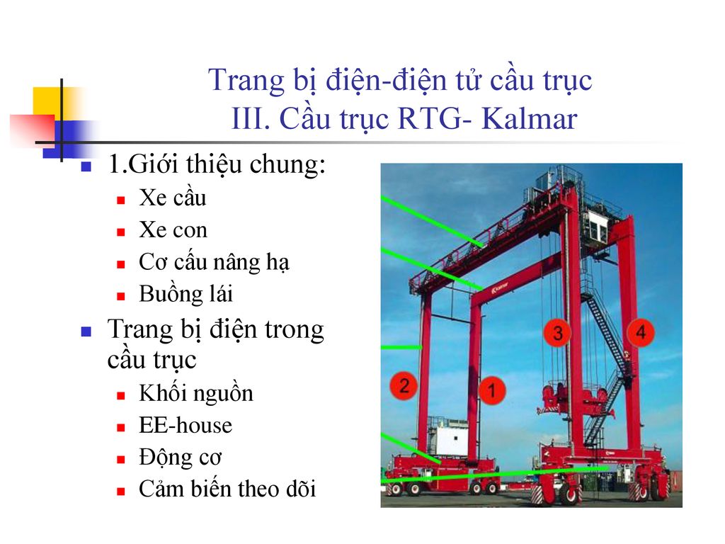 Trang bị điện-điện tử cầu trục III. Cầu trục RTG- Kalmar