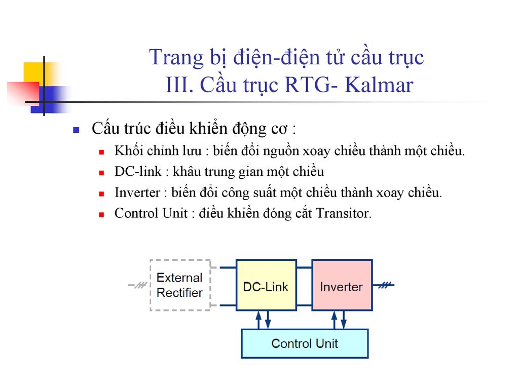 Trang bị điện-điện tử cầu trục III. Cầu trục RTG- Kalmar