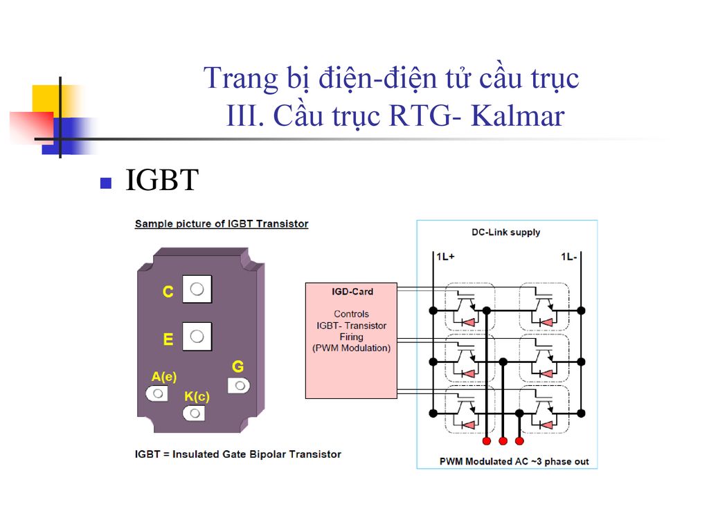 Trang bị điện-điện tử cầu trục III. Cầu trục RTG- Kalmar