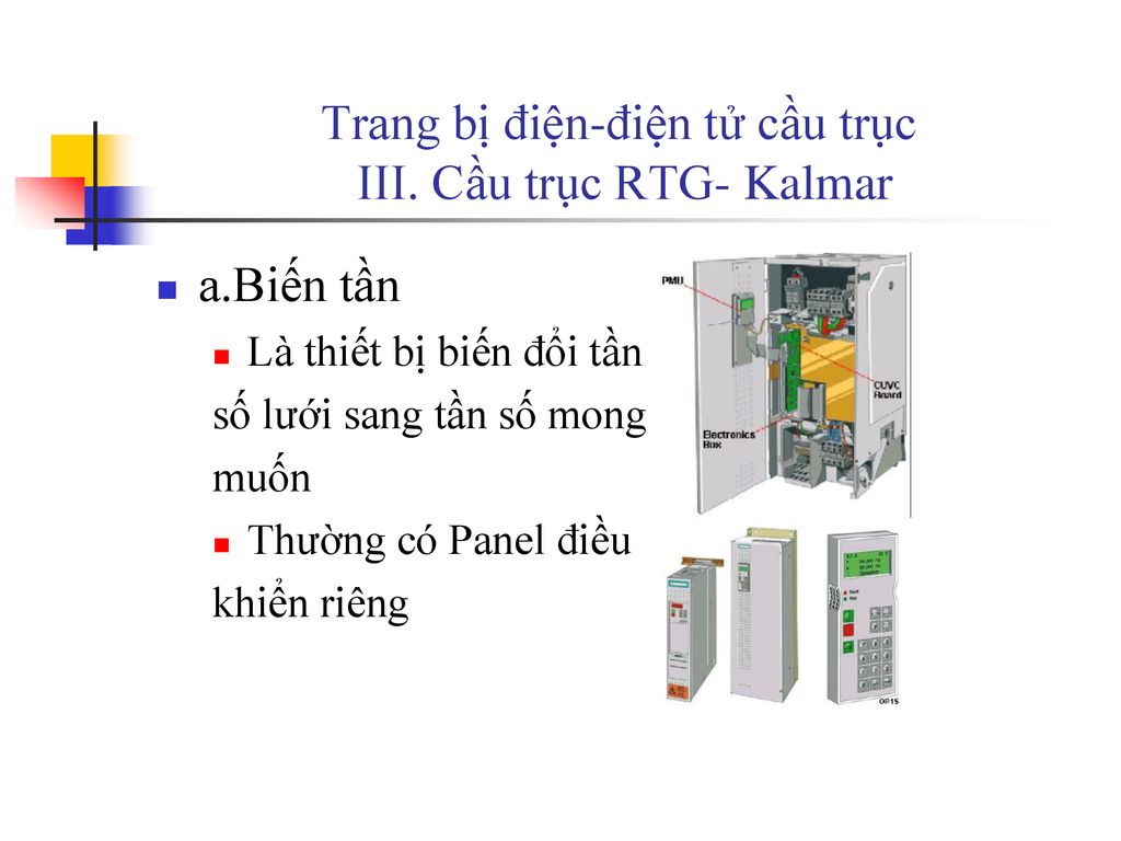 Trang bị điện-điện tử cầu trục III. Cầu trục RTG- Kalmar