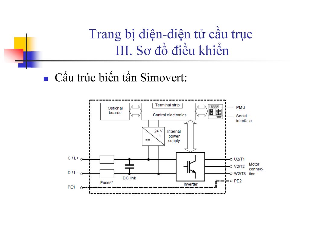 Trang bị điện-điện tử cầu trục III. Sơ đồ điều khiển