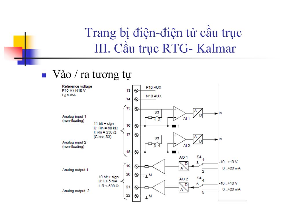Trang bị điện-điện tử cầu trục III. Cầu trục RTG- Kalmar