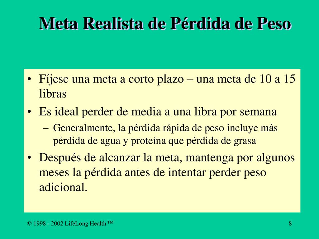 Meta Realista de Pérdida de Peso