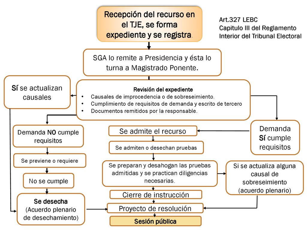 Recepción del recurso en el TJE, se forma expediente y se registra.
