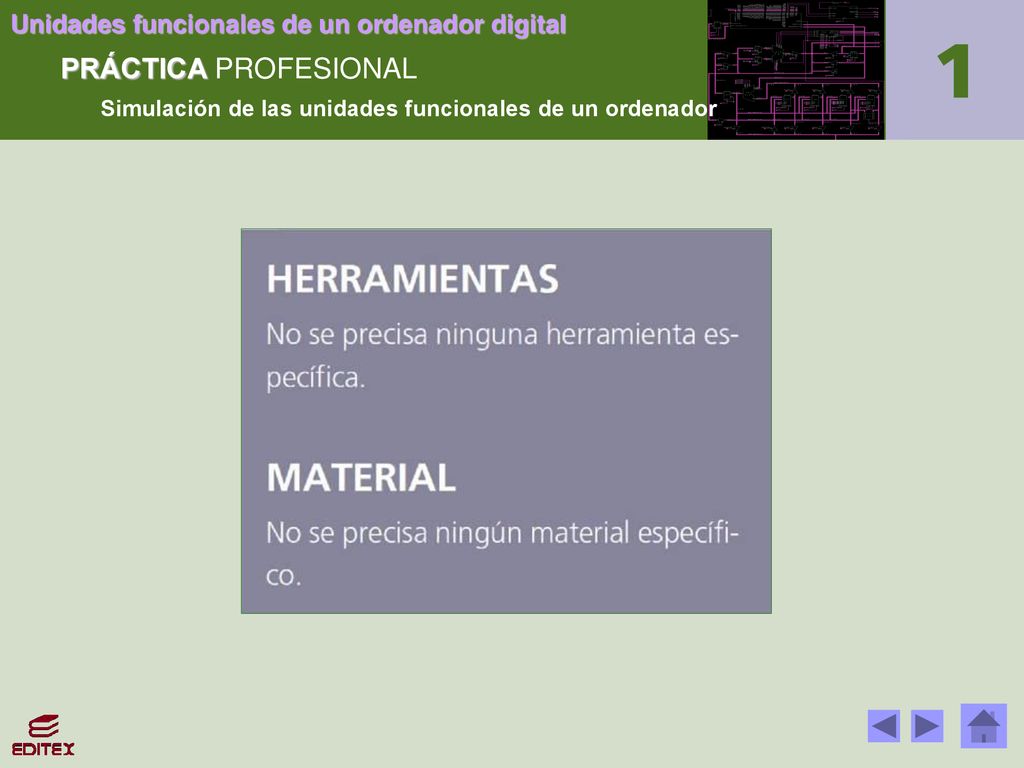 PRÁCTICA PROFESIONAL Simulación de las unidades funcionales de un ordenador