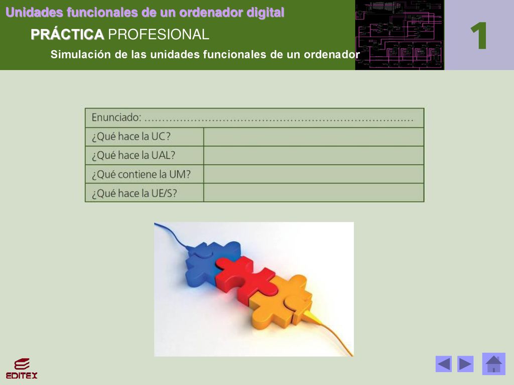 PRÁCTICA PROFESIONAL Simulación de las unidades funcionales de un ordenador