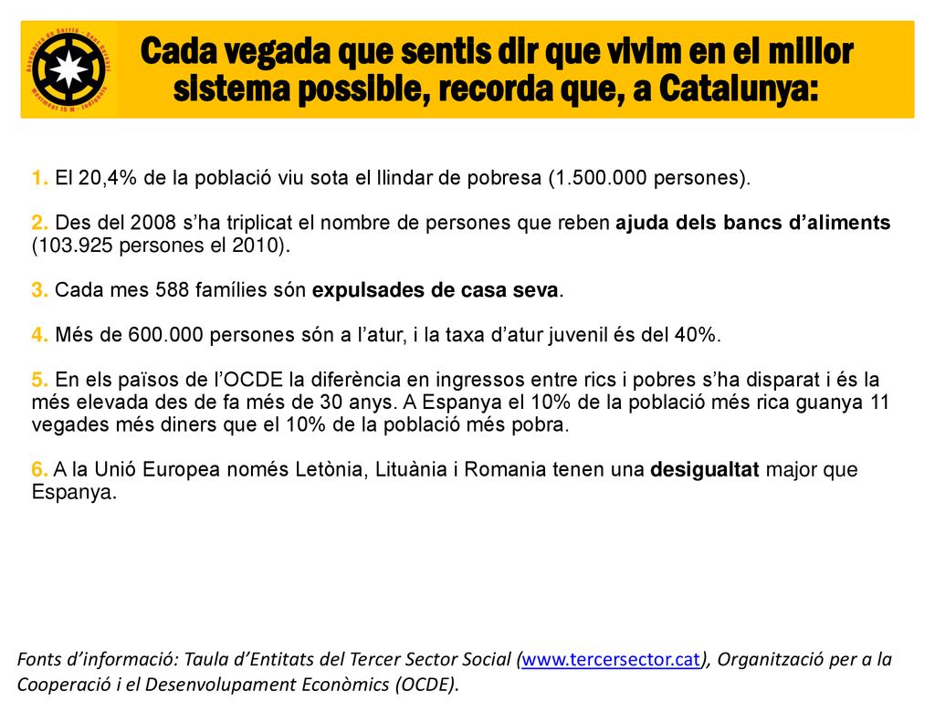 Cada vegada que sentis dir que vivim en el millor