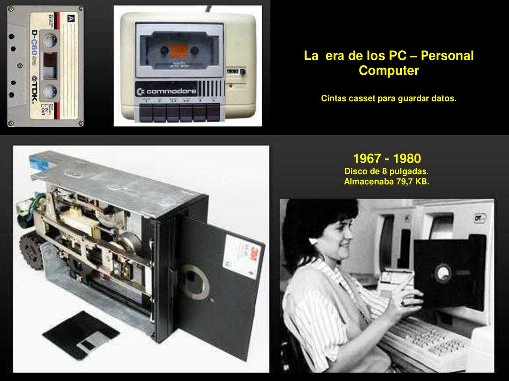 La era de los PC – Personal Computer Cintas casset para guardar datos.