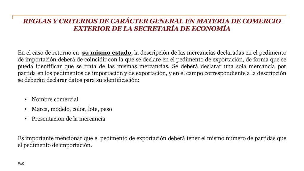 REGLAS Y CRITERIOS DE CARÁCTER GENERAL EN MATERIA DE COMERCIO EXTERIOR DE LA SECRETARÍA DE ECONOMÍA