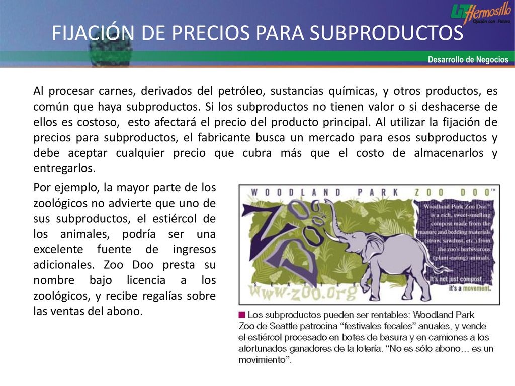 FIJACIÓN DE PRECIOS PARA SUBPRODUCTOS