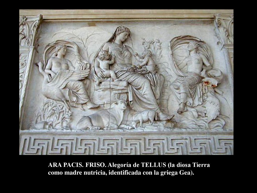ARA PACIS. FRISO. Alegoría de TELLUS (la diosa Tierra