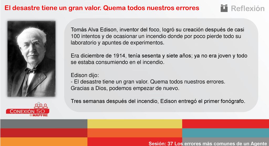 El desastre tiene un gran valor. Quema todos nuestros errores