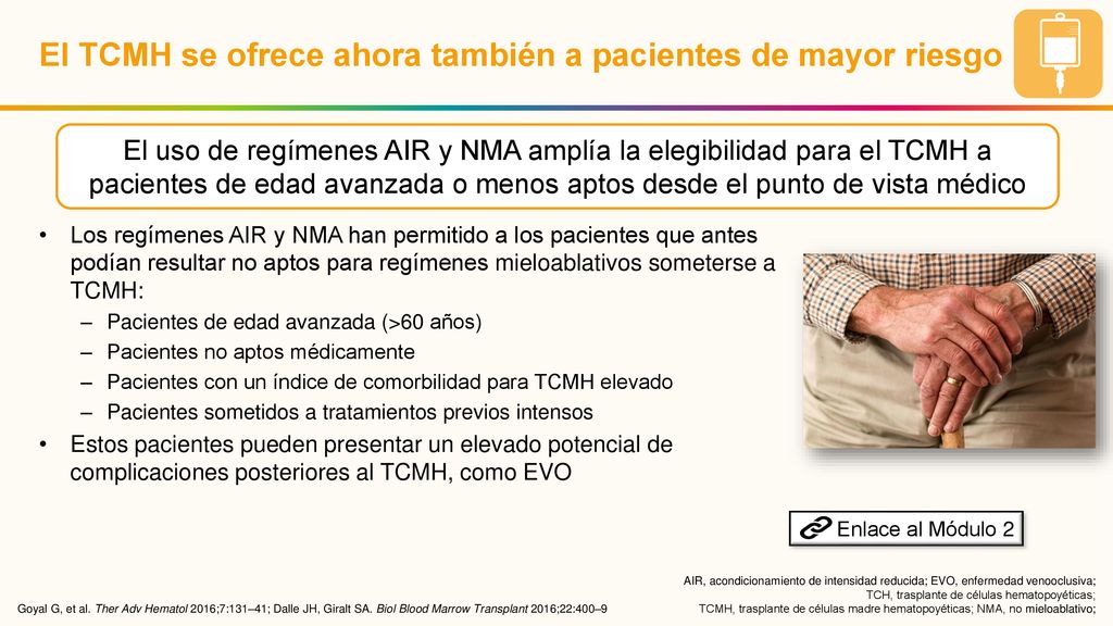El TCMH se ofrece ahora también a pacientes de mayor riesgo