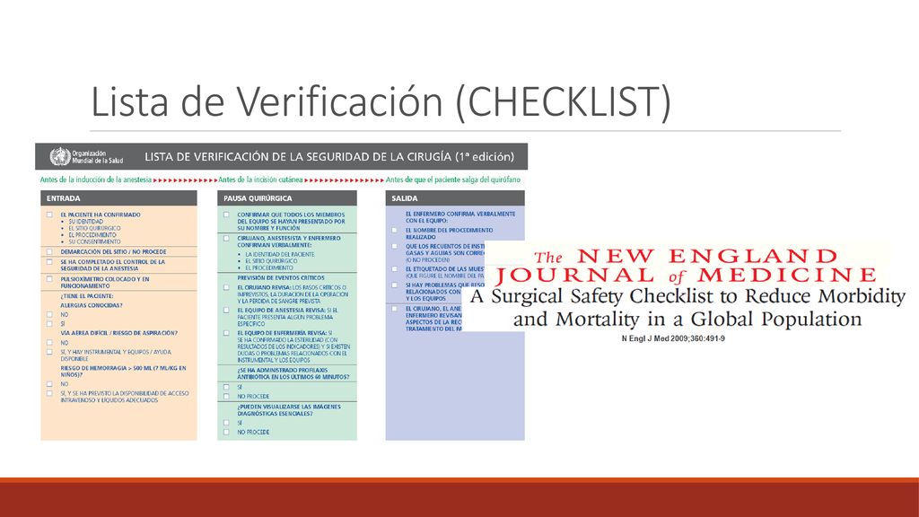 Lista de Verificación (CHECKLIST)