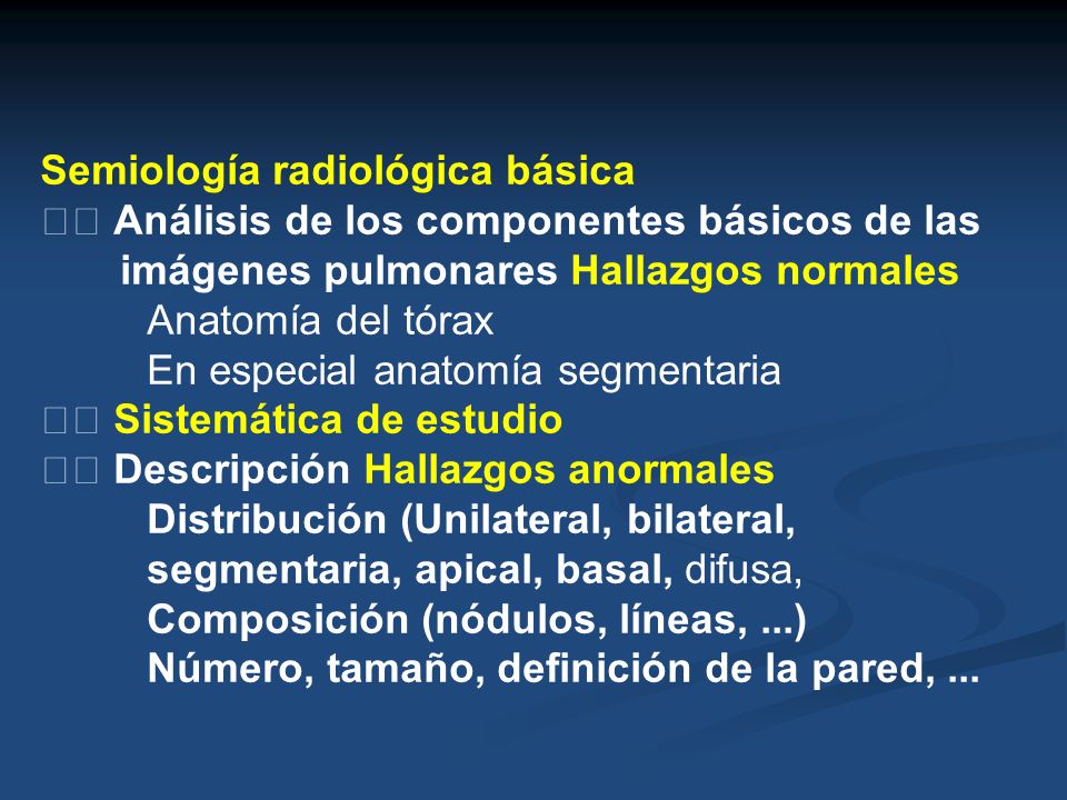 Semiología radiológica básica