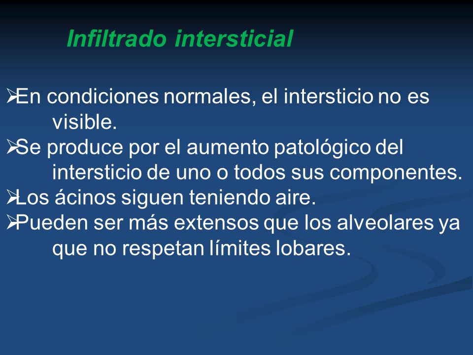 Infiltrado intersticial