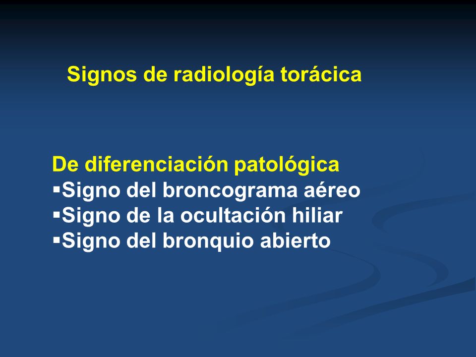 Signos de radiología torácica