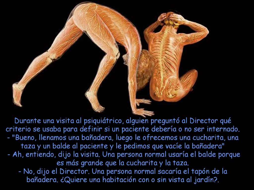 Durante una visita al psiquiátrico, alguien preguntó al Director qué criterio se usaba para definir si un paciente debería o no ser internado.