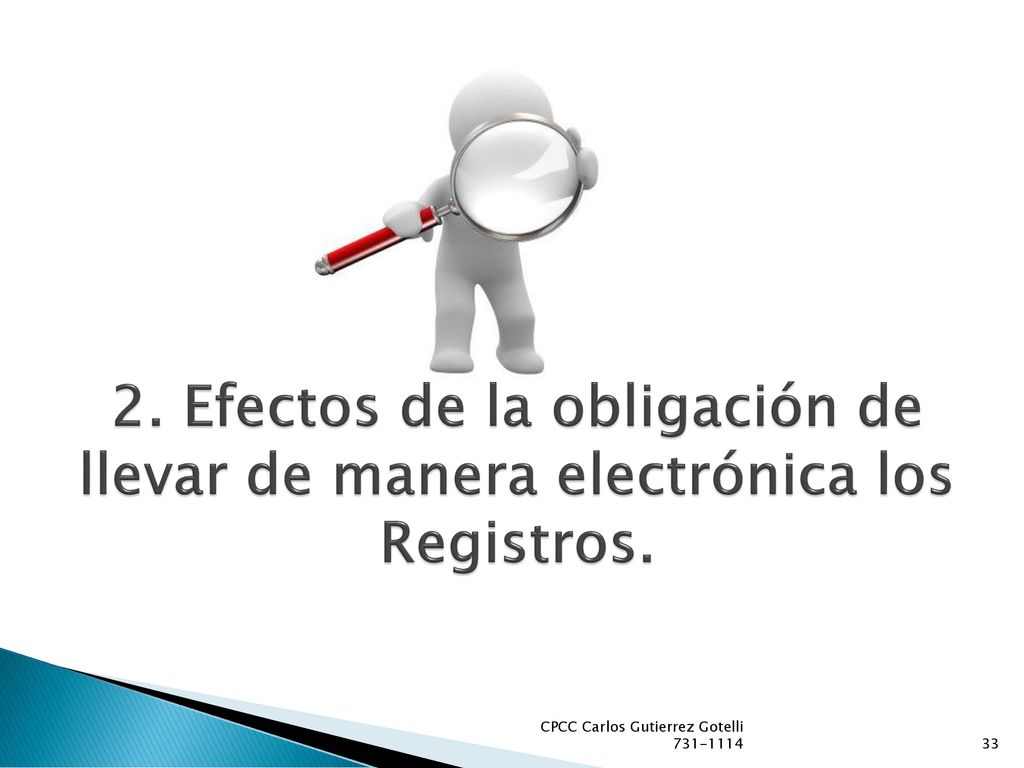 2. Efectos de la obligación de llevar de manera electrónica los Registros.