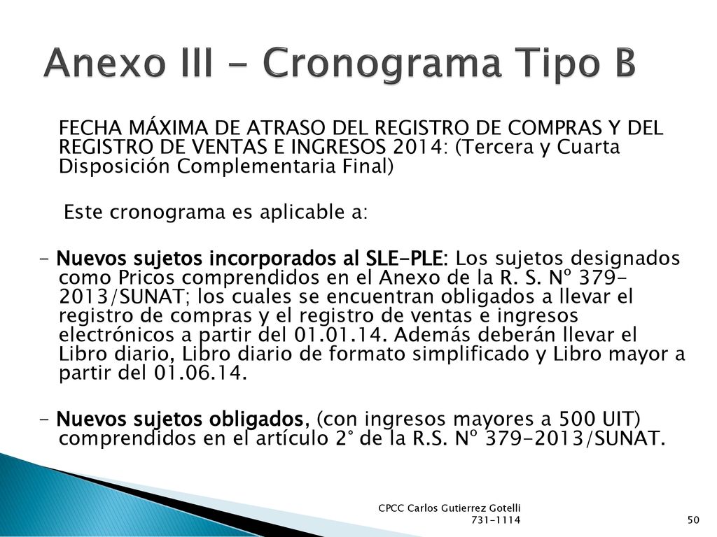 Anexo III - Cronograma Tipo B
