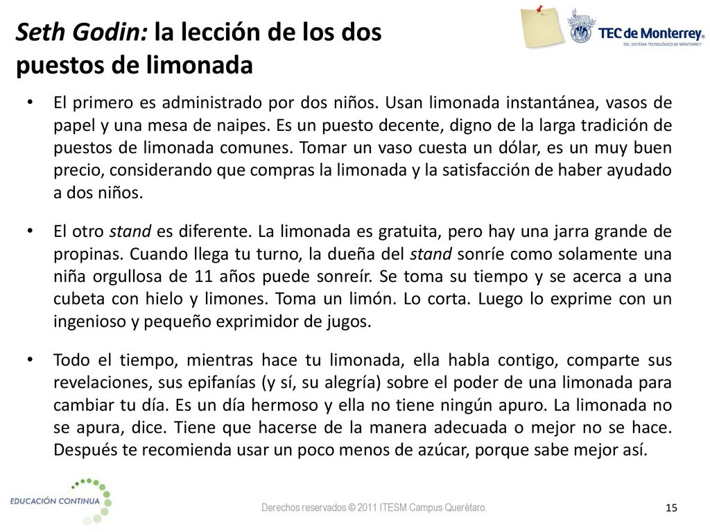 Seth Godin: la lección de los dos puestos de limonada