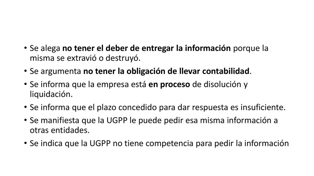 Se alega no tener el deber de entregar la información porque la misma se extravió o destruyó.