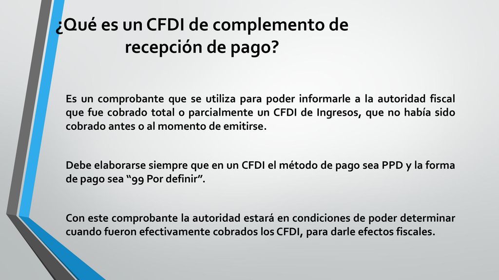 ¿Qué es un CFDI de complemento de recepción de pago