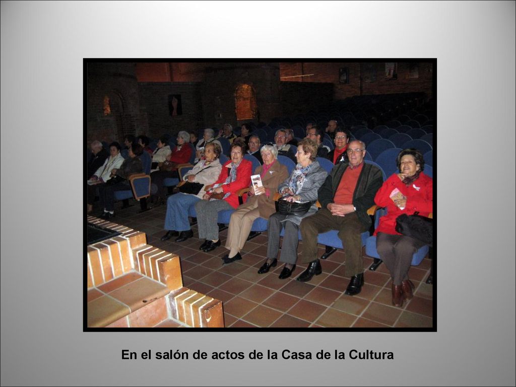 En el salón de actos de la Casa de la Cultura