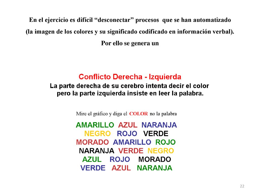 En el ejercicio es difícil desconectar procesos que se han automatizado
