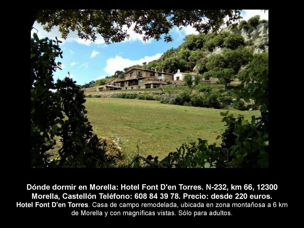 Dónde dormir en Morella: Hotel Font D en Torres