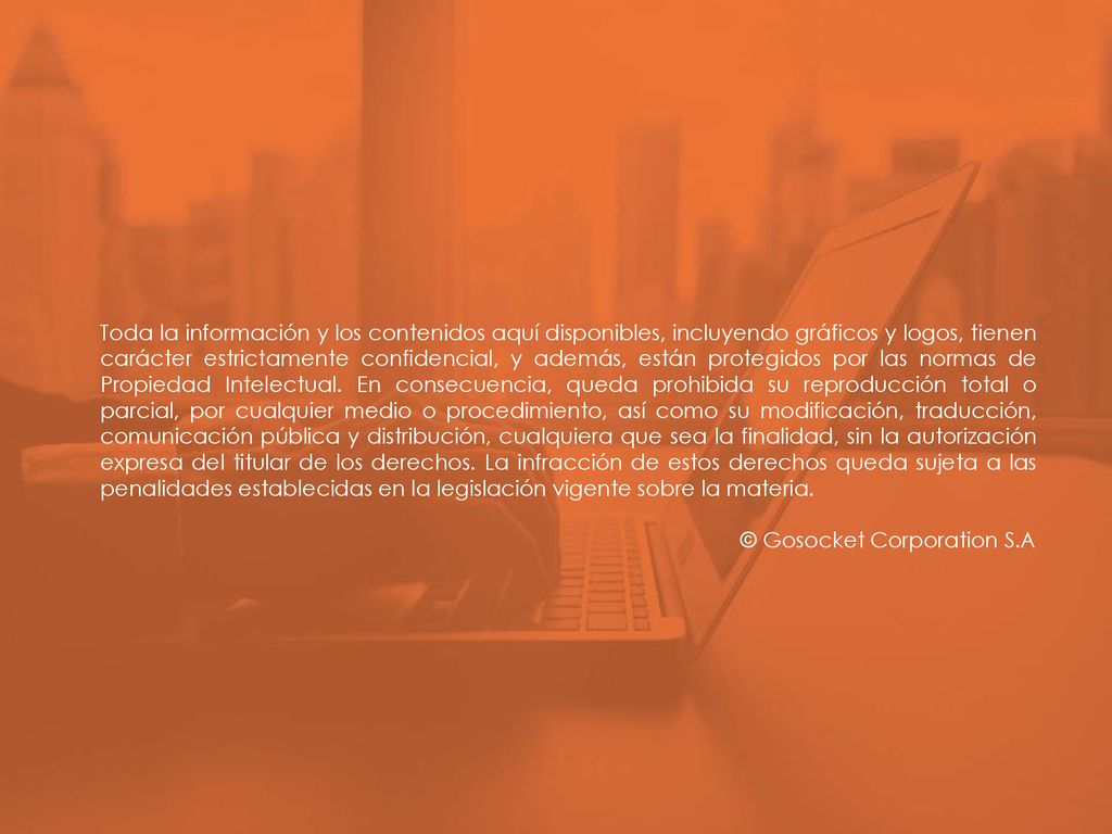 Toda la información y los contenidos aquí disponibles, incluyendo gráficos y logos, tienen carácter estrictamente confidencial, y además, están protegidos por las normas de Propiedad Intelectual. En consecuencia, queda prohibida su reproducción total o parcial, por cualquier medio o procedimiento, así como su modificación, traducción, comunicación pública y distribución, cualquiera que sea la finalidad, sin la autorización expresa del titular de los derechos. La infracción de estos derechos queda sujeta a las penalidades establecidas en la legislación vigente sobre la materia.