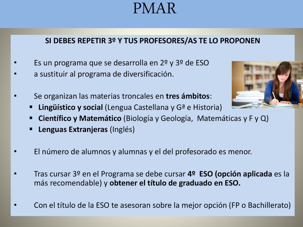 SI DEBES REPETIR 3º Y TUS PROFESORES/AS TE LO PROPONEN