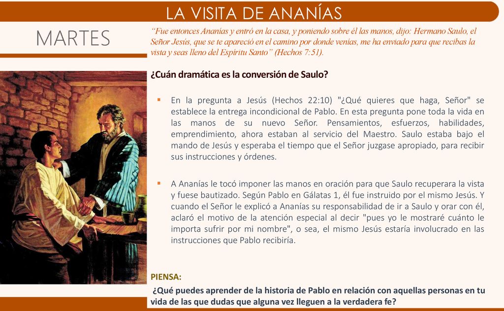 LA VISITA DE ANANÍAS ¿Cuán dramática es la conversión de Saulo