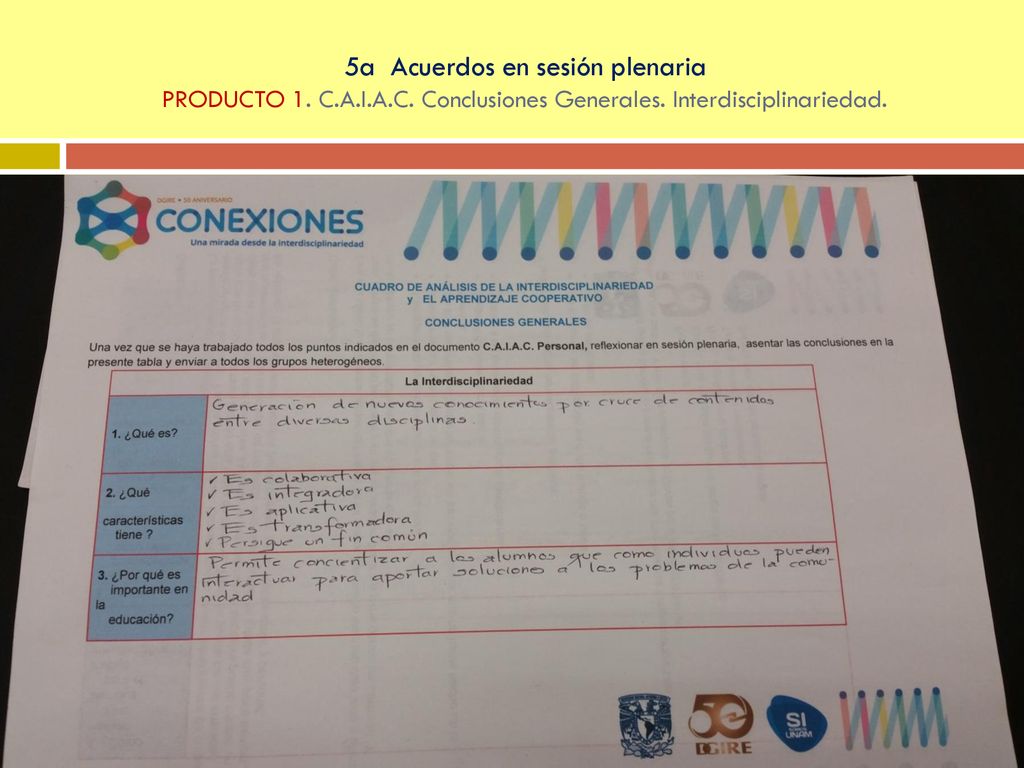 5a Acuerdos en sesión plenaria PRODUCTO 1. C. A. I. A. C