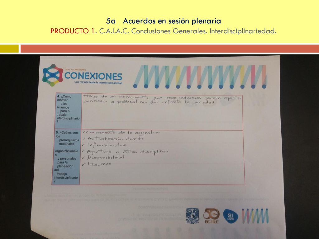 5a Acuerdos en sesión plenaria PRODUCTO 1. C. A. I. A. C