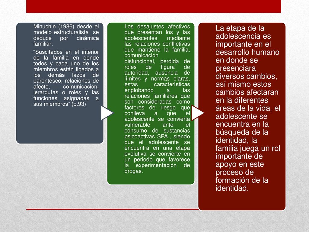 Minuchin (1986) desde el modelo estructuralista se deduce por dinámica familiar: