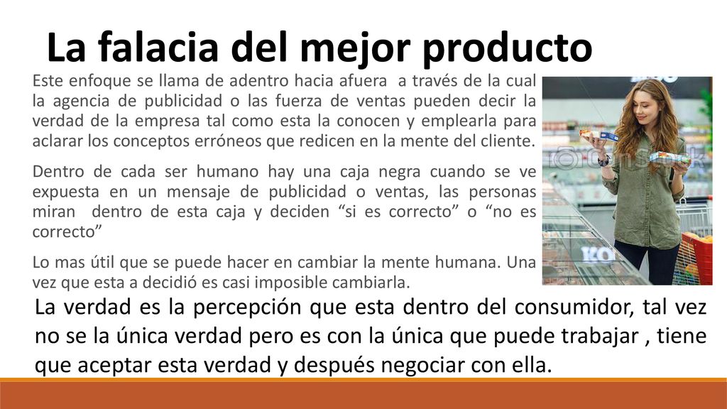La falacia del mejor producto