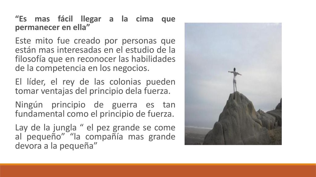 Es mas fácil llegar a la cima que permanecer en ella