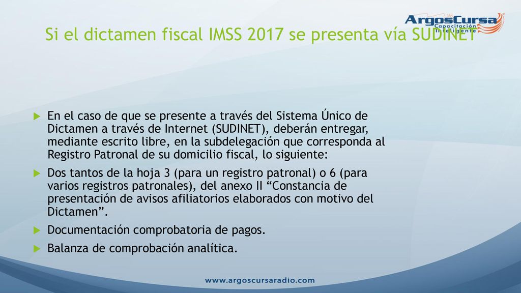 Si el dictamen fiscal IMSS 2017 se presenta vía SUDINET