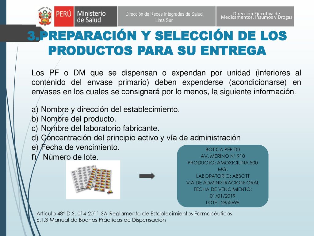 3.PREPARACIÓN Y SELECCIÓN DE LOS PRODUCTOS PARA SU ENTREGA