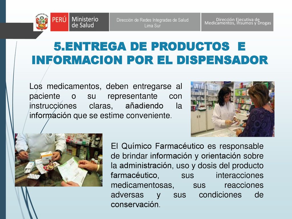 5.ENTREGA DE PRODUCTOS E INFORMACION POR EL DISPENSADOR