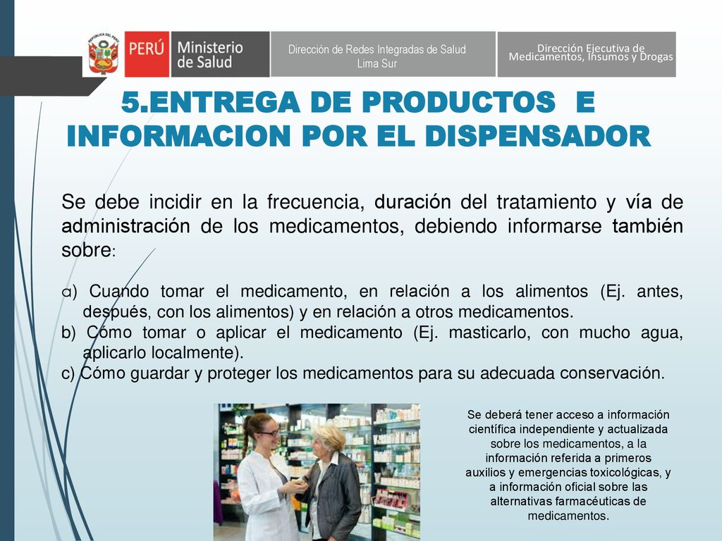 5.ENTREGA DE PRODUCTOS E INFORMACION POR EL DISPENSADOR
