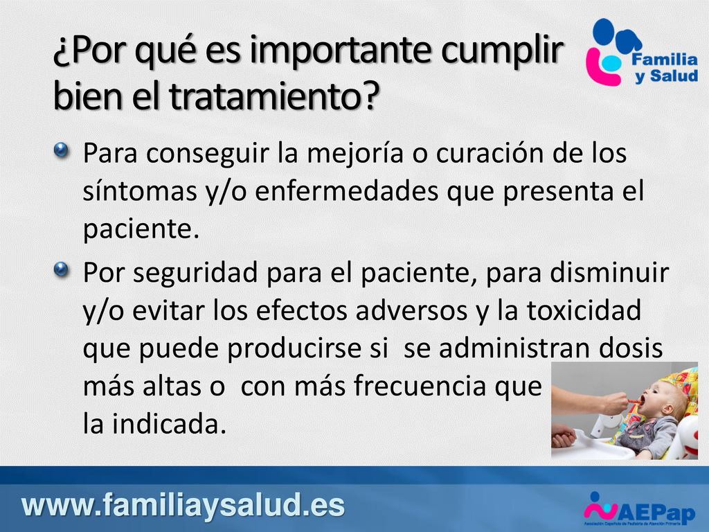 ¿Por qué es importante cumplir bien el tratamiento