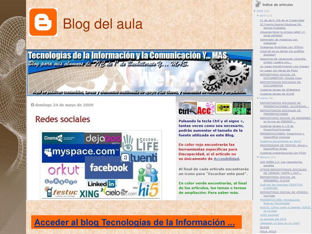 Blog del aula Acceder al blog Tecnologías de la Información ...