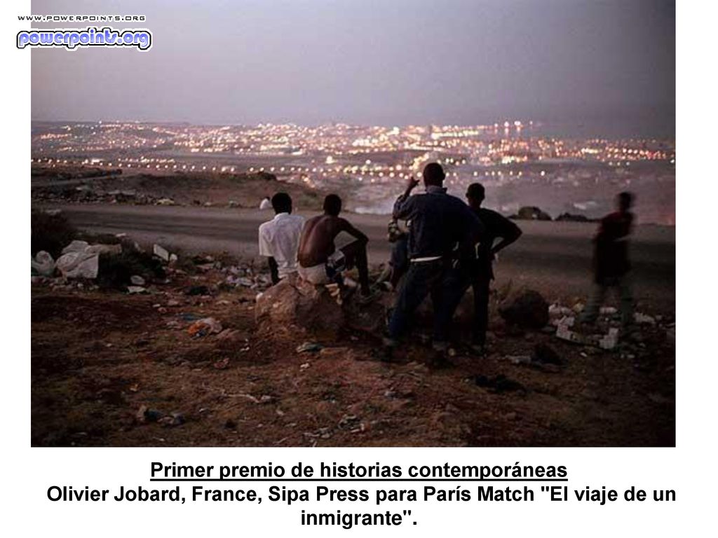 Primer premio de historias contemporáneas Olivier Jobard, France, Sipa Press para París Match El viaje de un inmigrante .