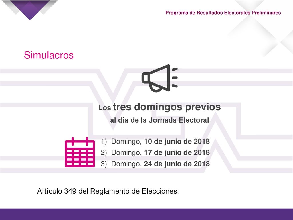 Los tres domingos previos al día de la Jornada Electoral