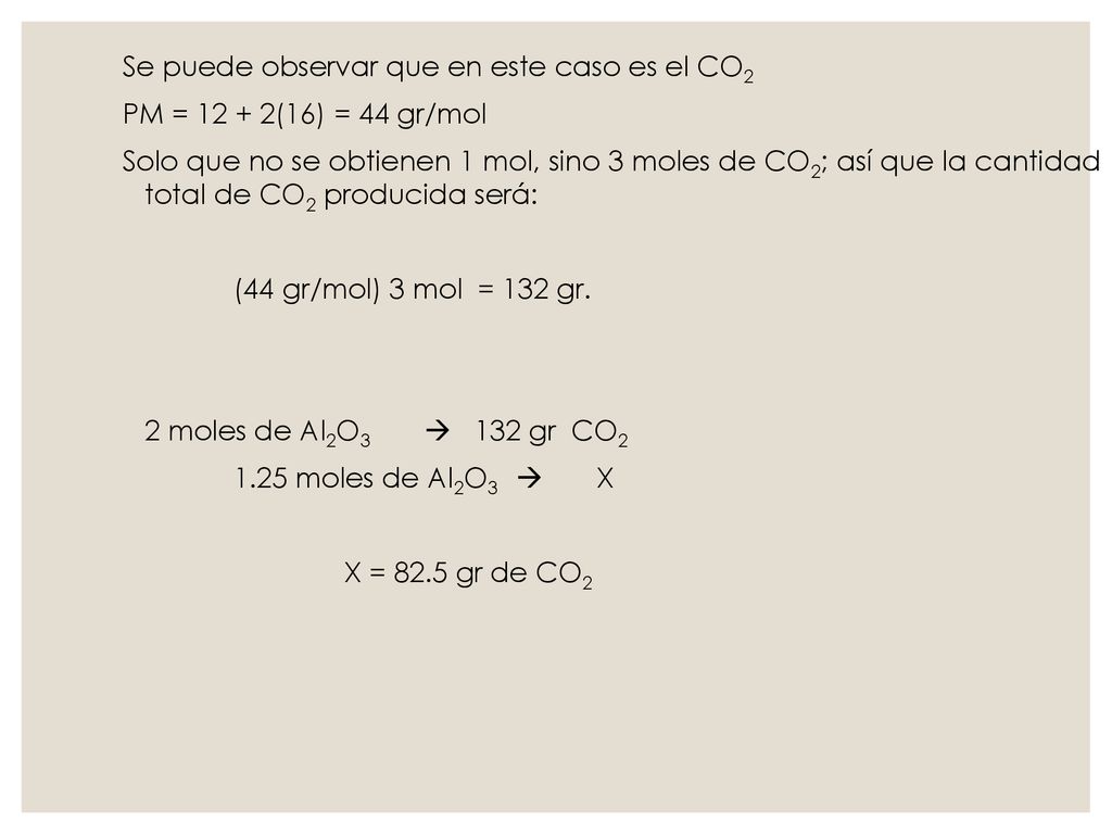 Se puede observar que en este caso es el CO2