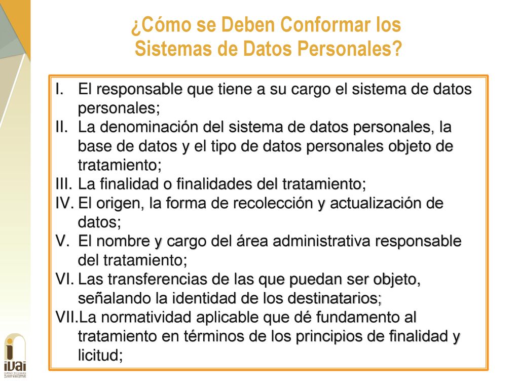¿Cómo se Deben Conformar los Sistemas de Datos Personales